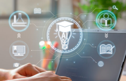 Vertical photo on Educational and Research-Focused AI: Collaborative Learning with Technology